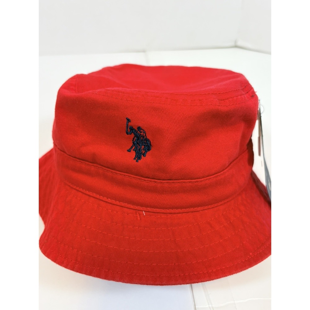 NWT - U.S POLO ASSN RED BUCKET HAT ONE SIZE